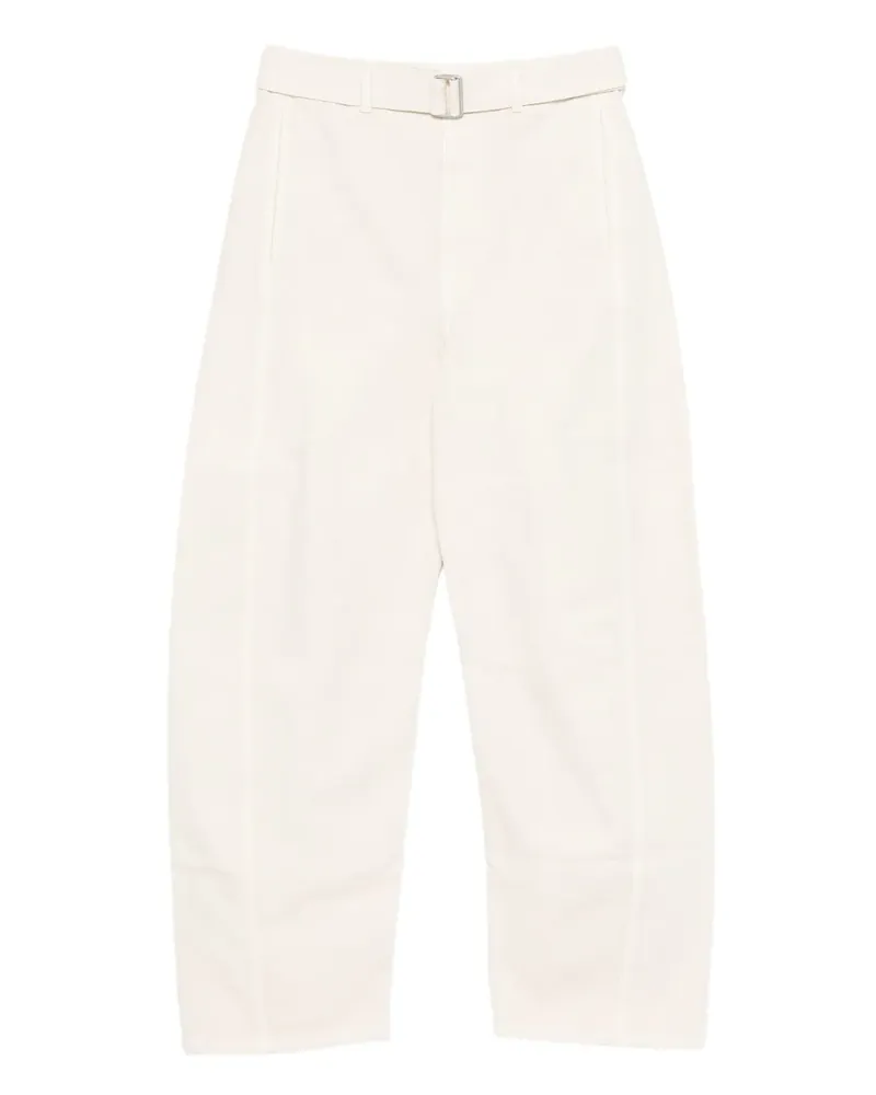 Christophe Lemaire belted panelled jeans - Nude Nude