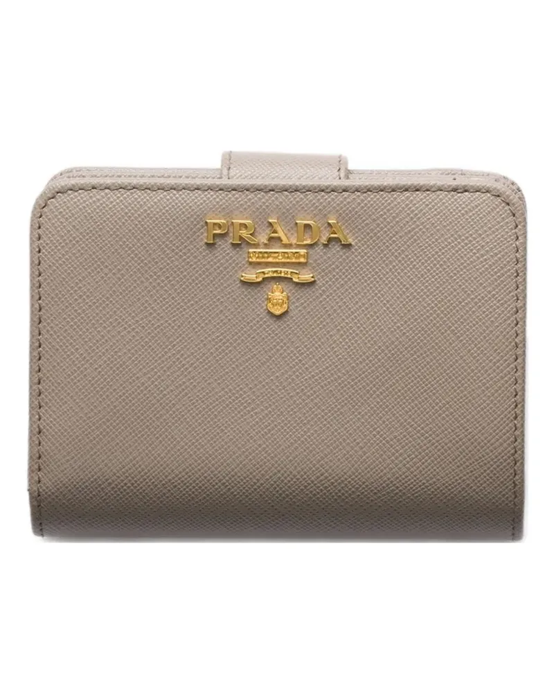 Prada Kleines Portemonnaie aus Saffiano-Leder - Grau Grau