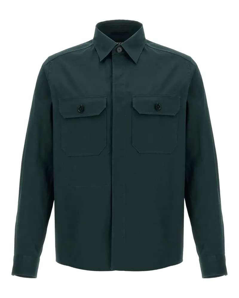 Ermenegildo Zegna Hemdjacke mit Knopfleiste - Grün Grün