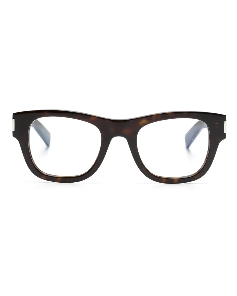 Saint Laurent Brille mit breitem Gestell - Braun Braun