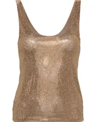 Giuseppe di Morabito Top aus Mesh mit Kristallen Nude