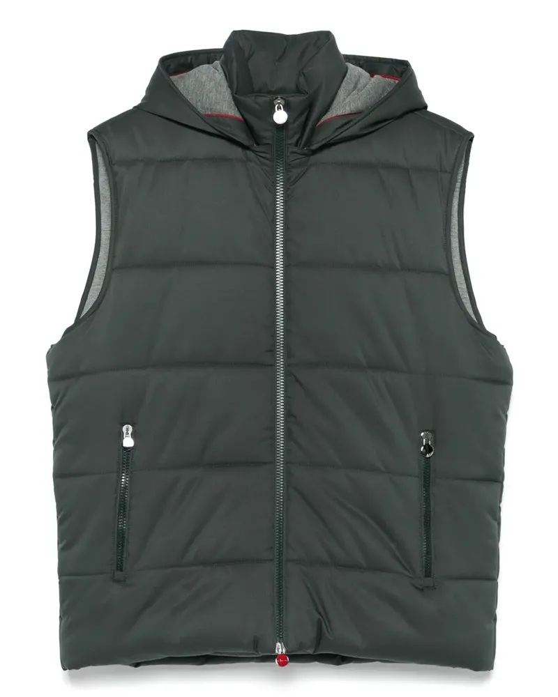 Kiton Weste mit Kapuze - Grün Grün