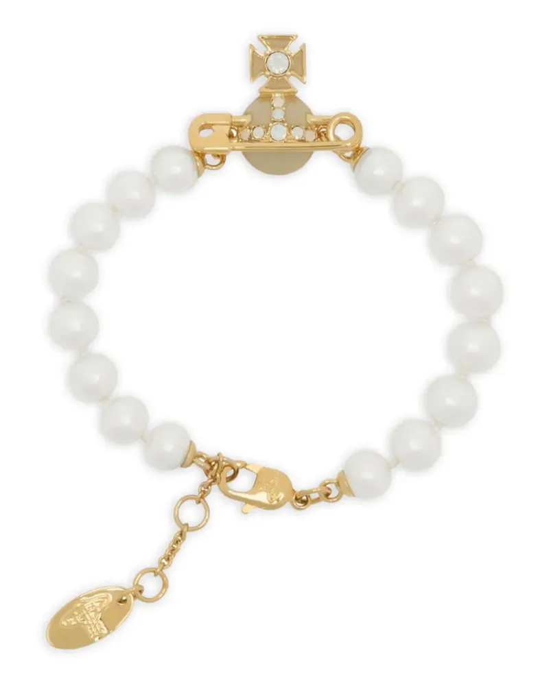 Vivienne Westwood Kitty Armband mit Kunstperlen - Gold Gold