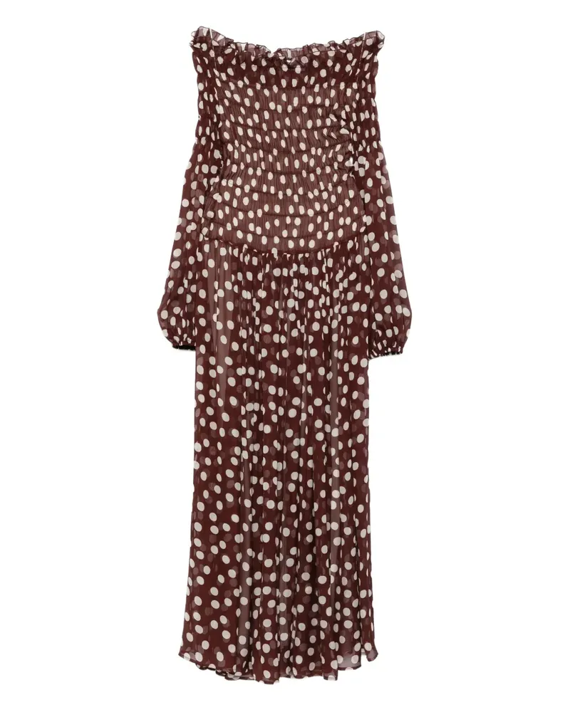 Raquel Diniz Schulterfreies Kleid - Braun Braun