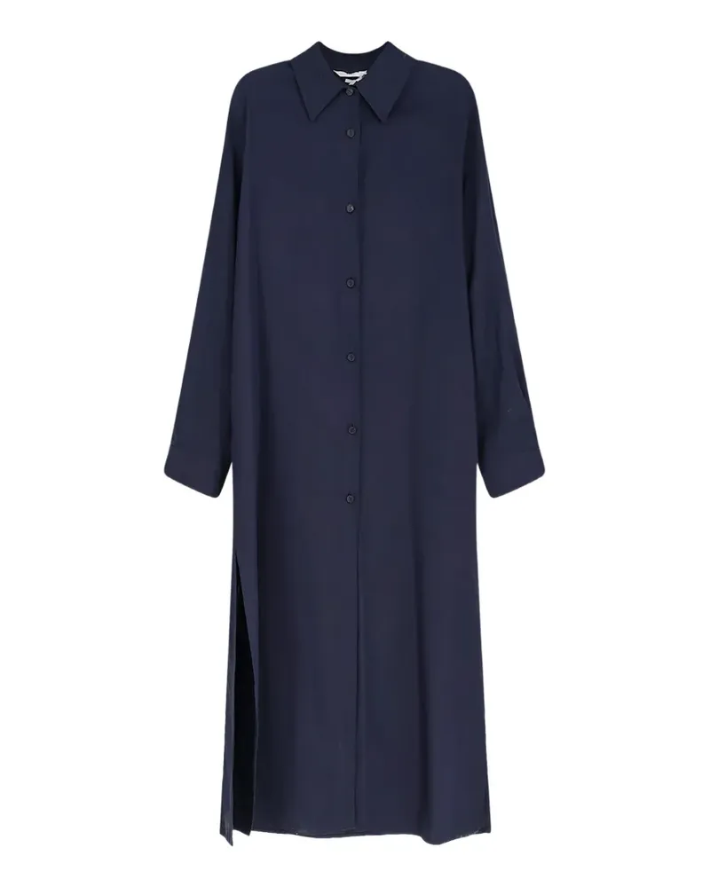 Hevò button-up shirt maxi dress - Blau Blau
