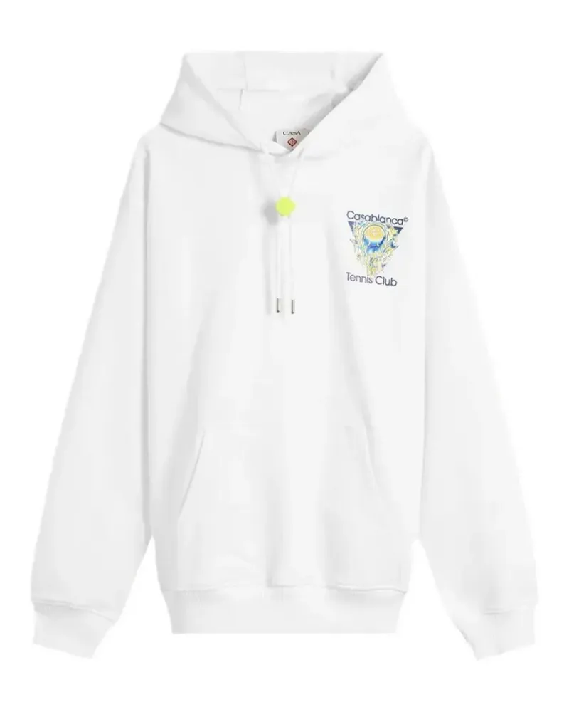 Casablanca Paris Tennis Club logo-print hoodie - Weiß Weiß