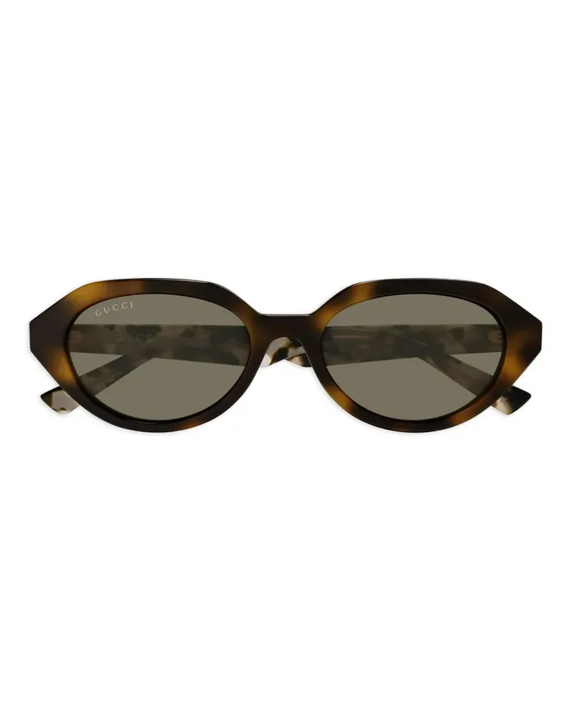 Gucci geometric-frame sunglasses - Braun Braun