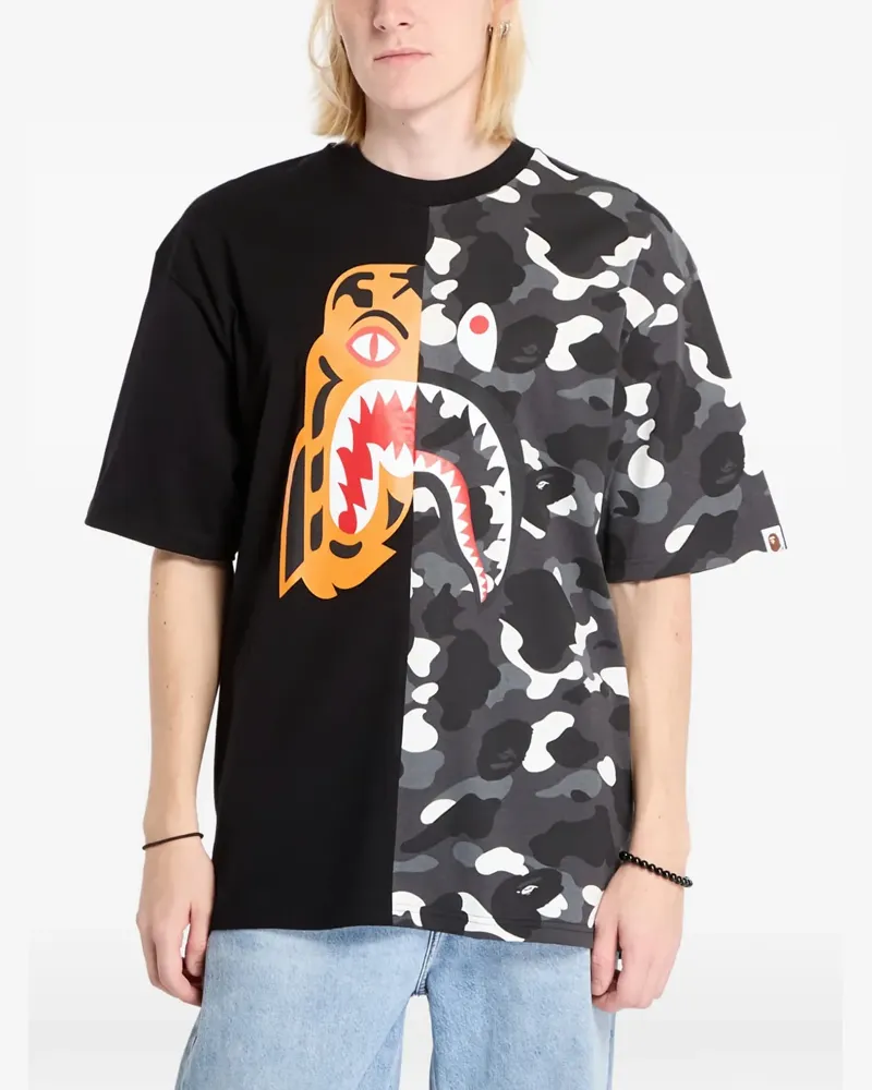BAPE cotton T-shirt - Schwarz Schwarz