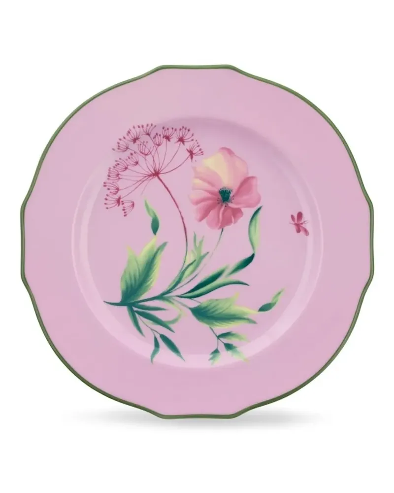 Ginori 1735 Florenza Teller mit Blumenprint - Rosa Rosa