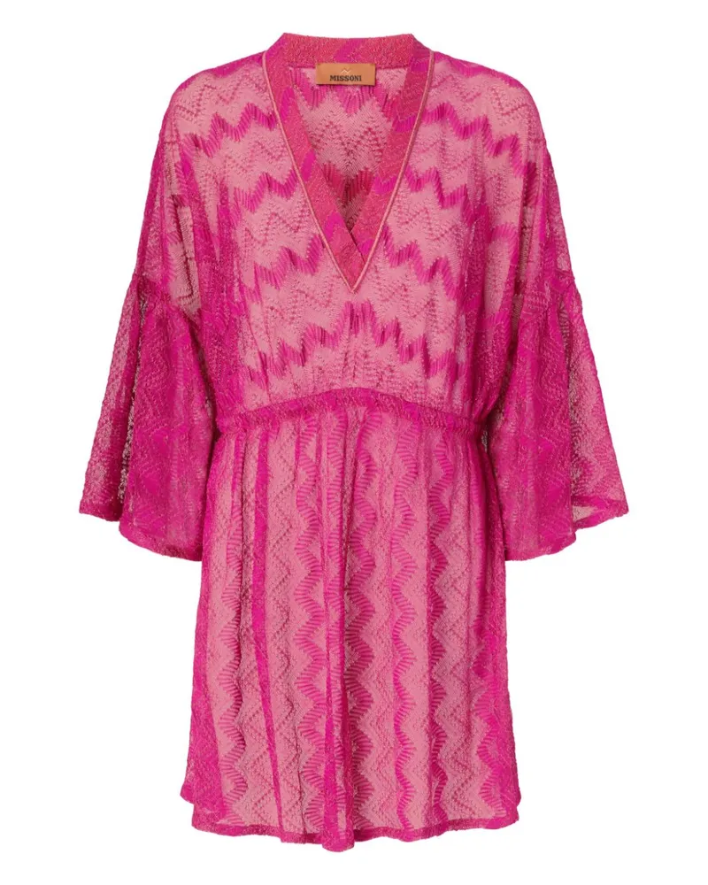 Missoni Minikleid mit Zickzackmuster - Violett Violett