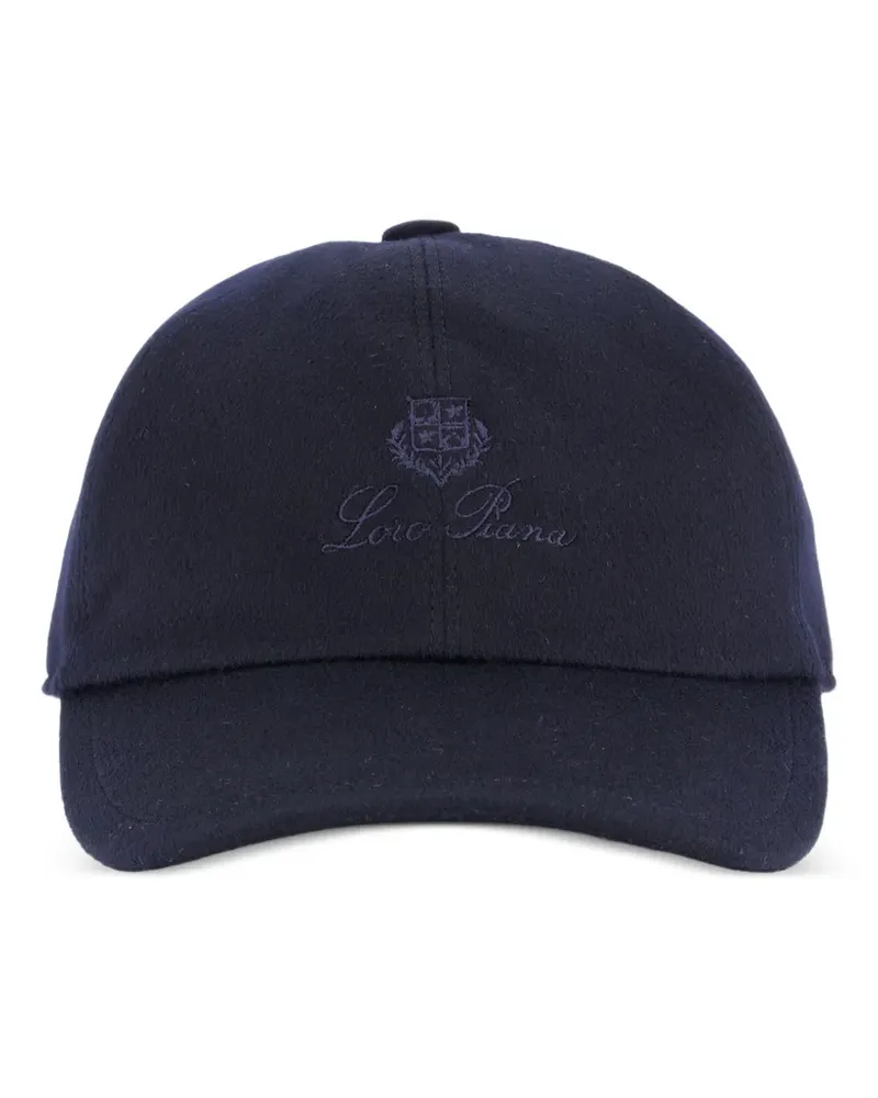 Loro Piana Baseballkappe aus Kaschmir mit Logo - Blau Blau