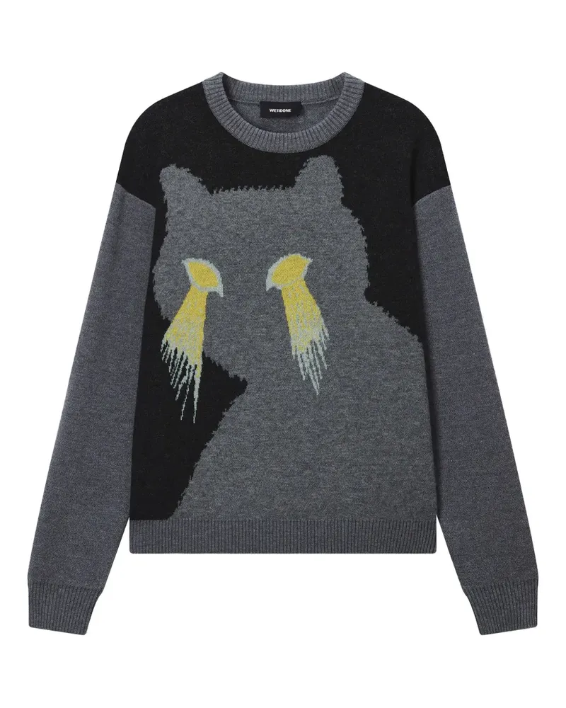 WE 11 DONE panelled sweater - Grau Grau