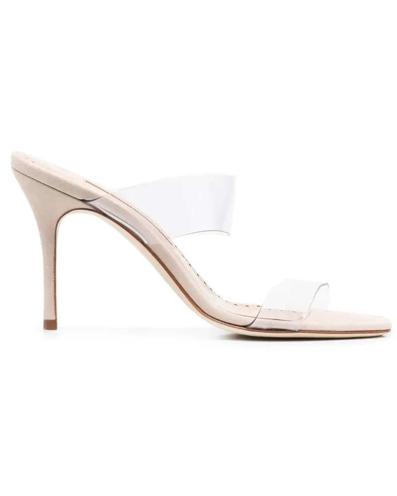 Manolo Blahnik Scolto Pantoletten 90mm - Nude Nude