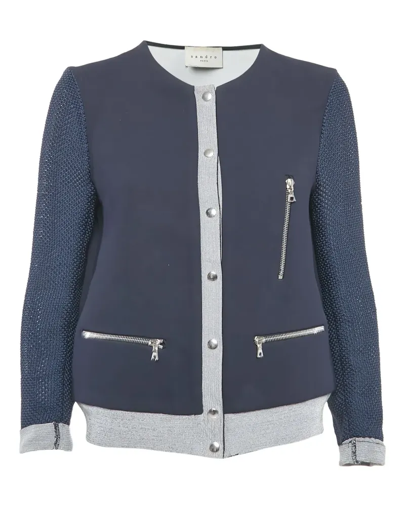 Sandro Pre-owned Jacke mit Mesh-Ärmeln - Blau Blau
