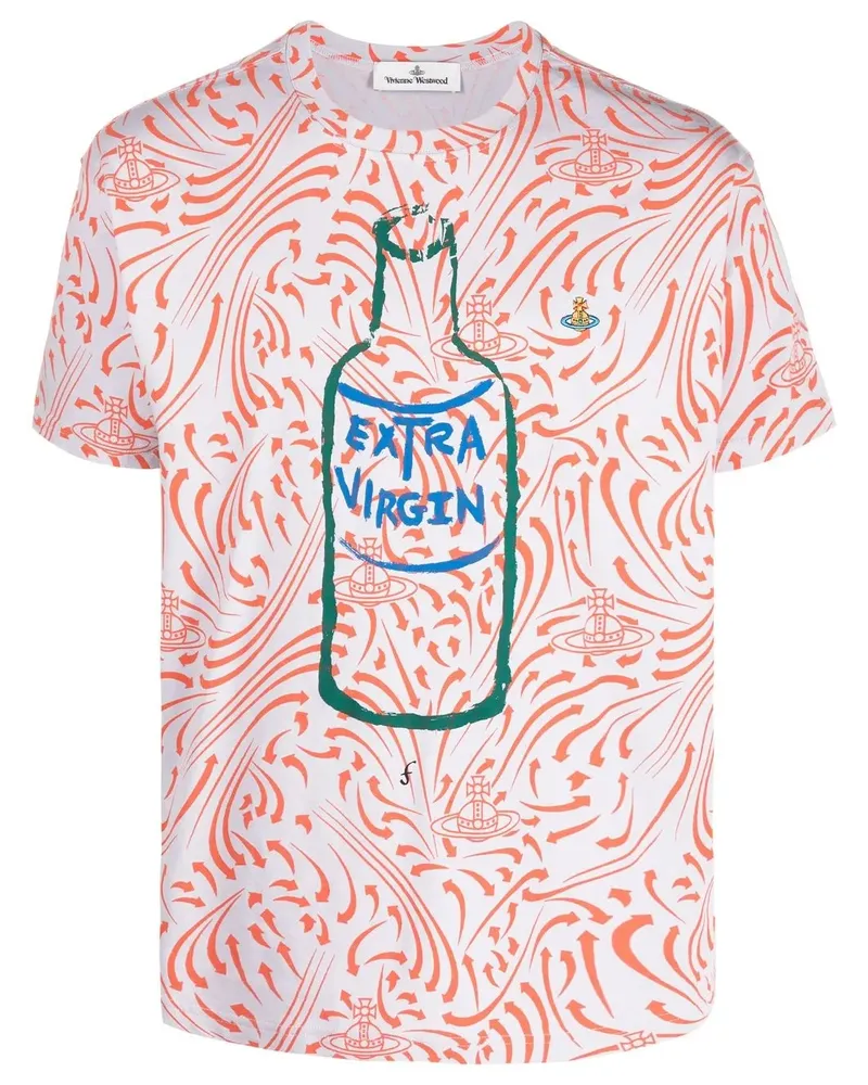 Vivienne Westwood T-Shirt mit grafischem Print - Violett Violett