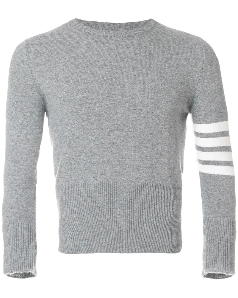 Thom Browne Kaschmirpullover mit Logo-Streifen - Grau Grau