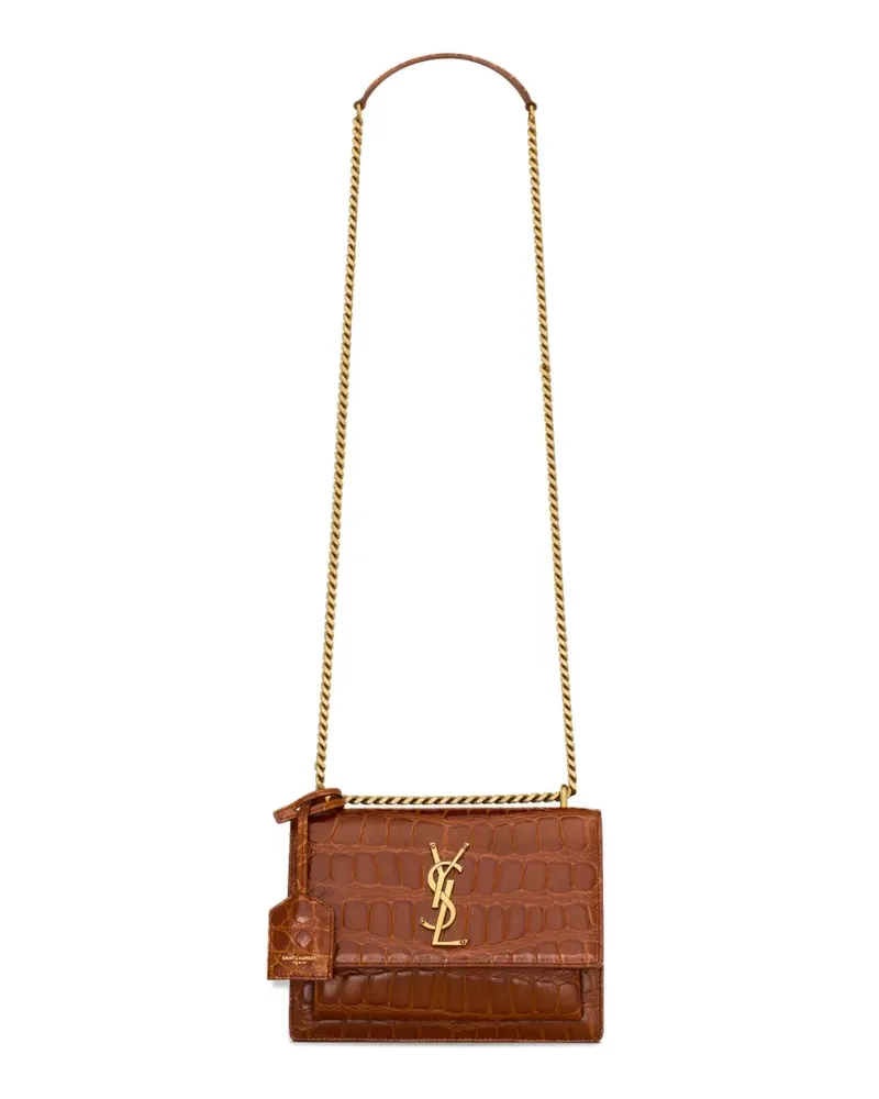 Saint Laurent Kleine Sunset Umhängetasche - Braun Braun
