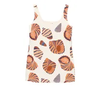 Sahara Minikleid mit Muschel-Print - Nude
