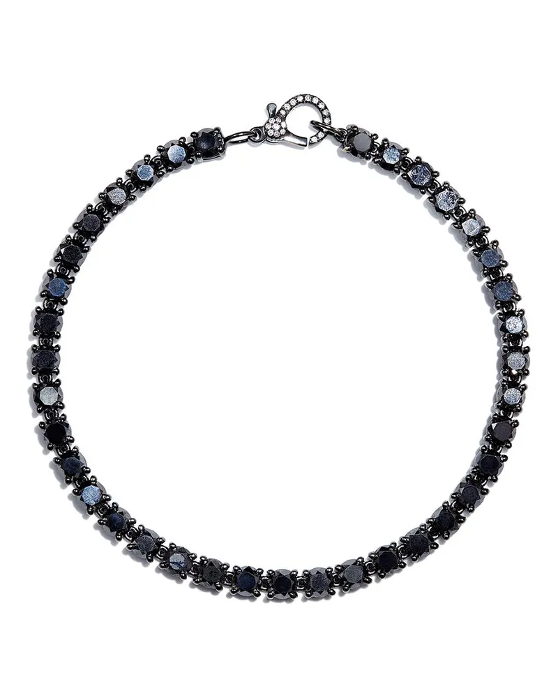 SHAY 18kt Tennis Schwarzgoldarmband mit Diamanten Schwarz