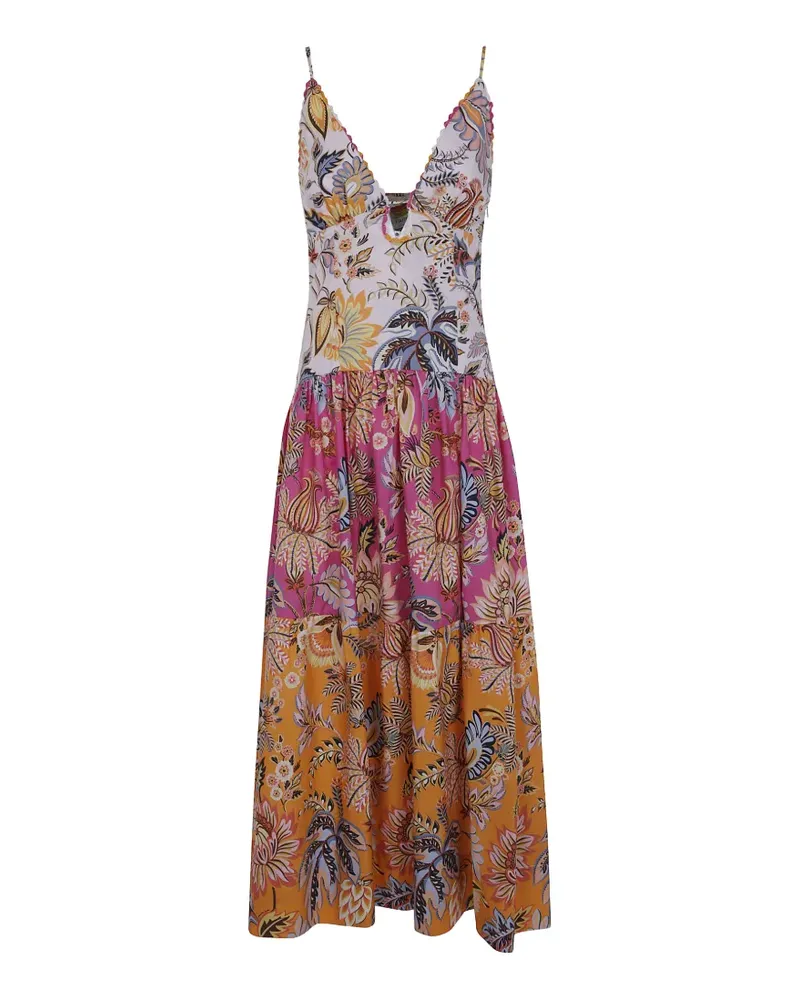 FARM Rio floral-print midi dress - Rosa Rosa
