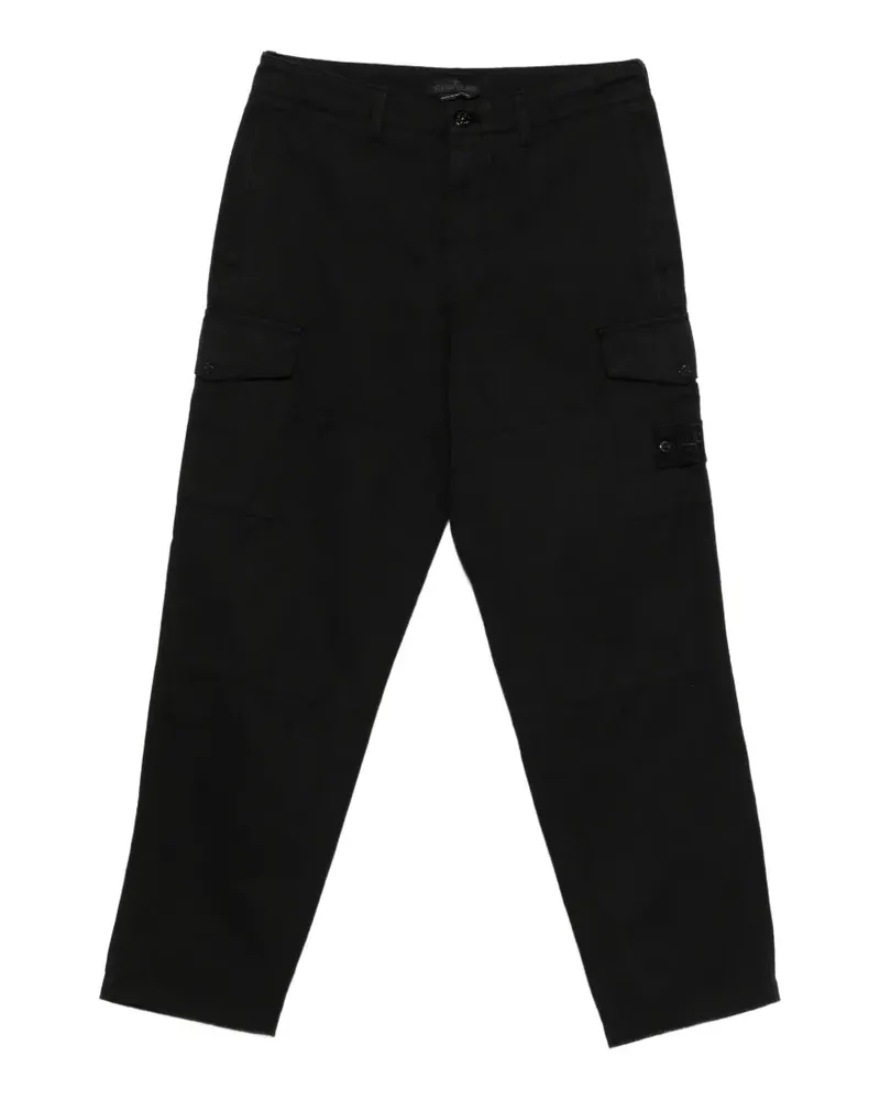 Stone Island logo-patch cargo pants - Schwarz Schwarz