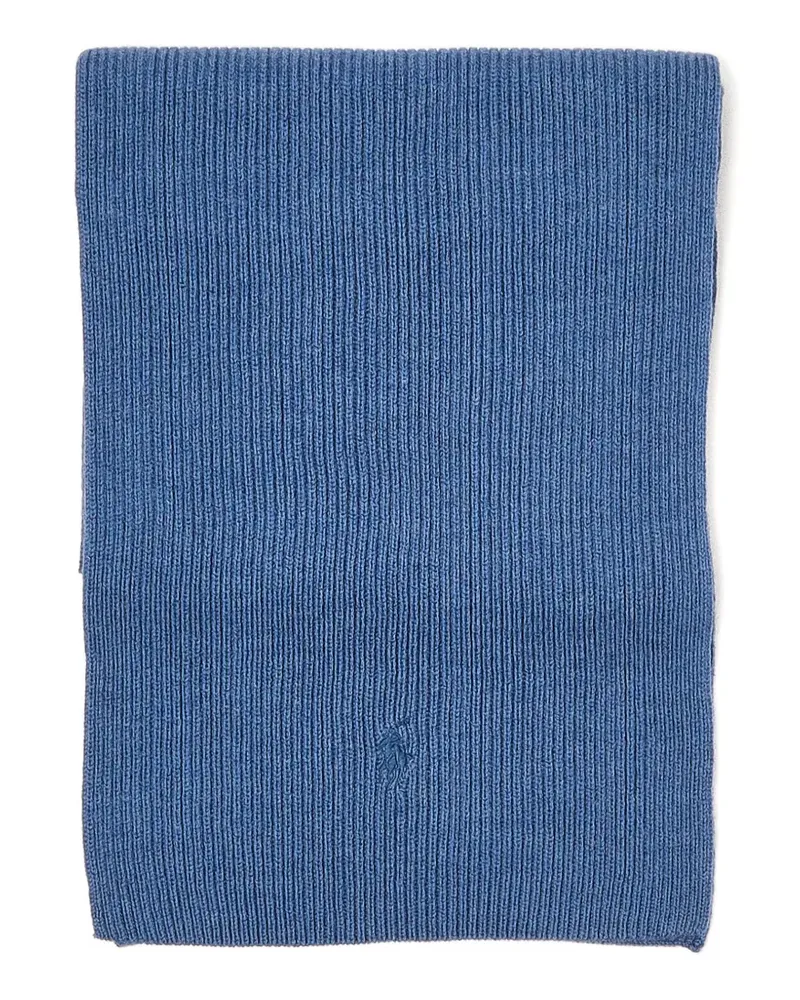 Ralph Lauren Signature Pony wool scarf - Blau Blau