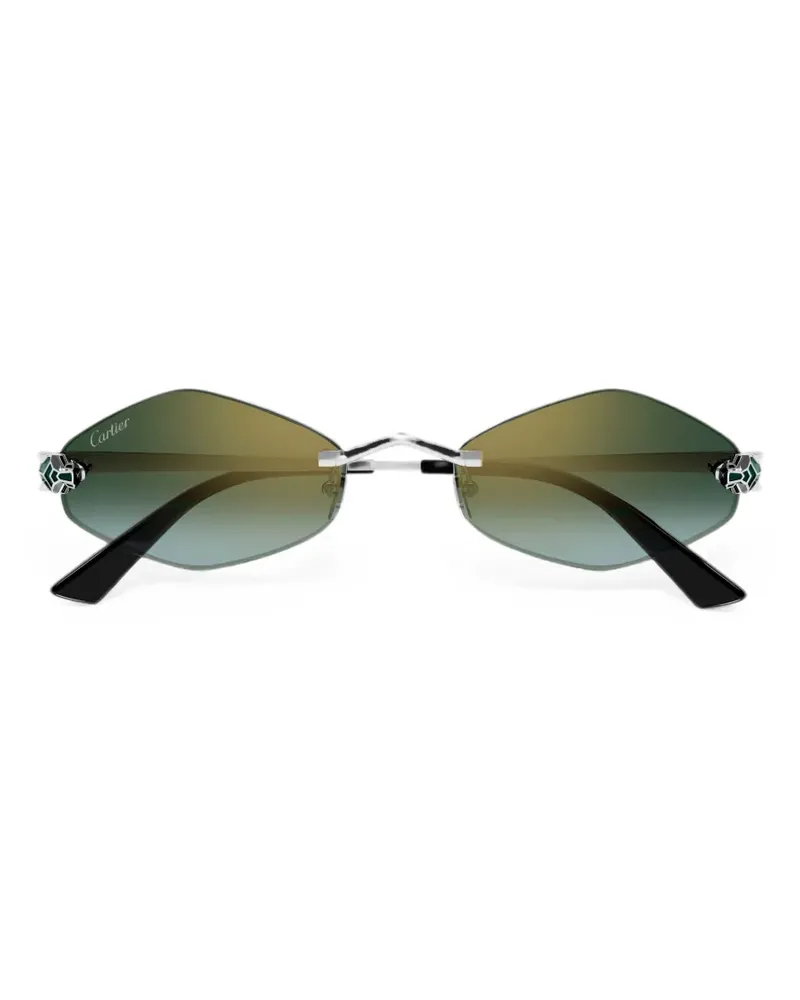 Cartier Panthere de Cartier Sonnenbrille mit geometrischem Gestell - Silber Silber