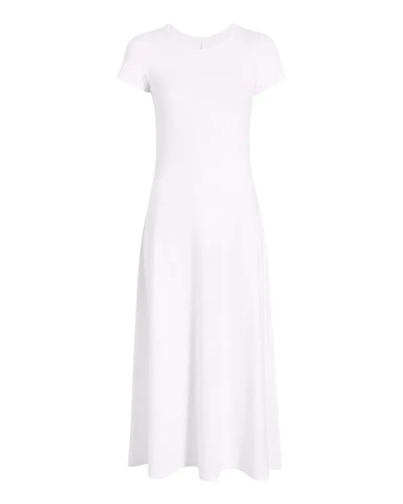 Another Tomorrow A-line fitted midi dress - Weiß Weiß