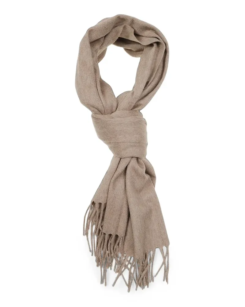 LARDINI fringed cashmere scarf - Nude Nude