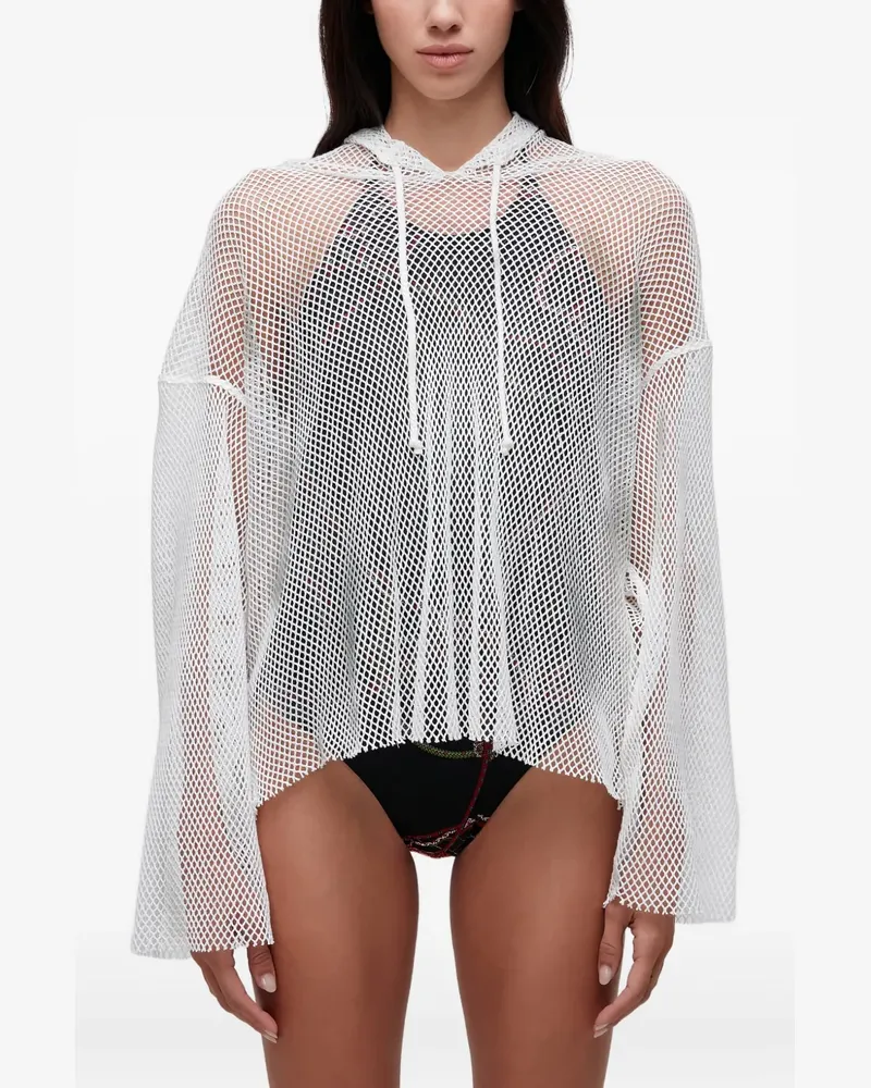 Osklen Hoodie mit Mesh-Einsatz - Weiß Weiß