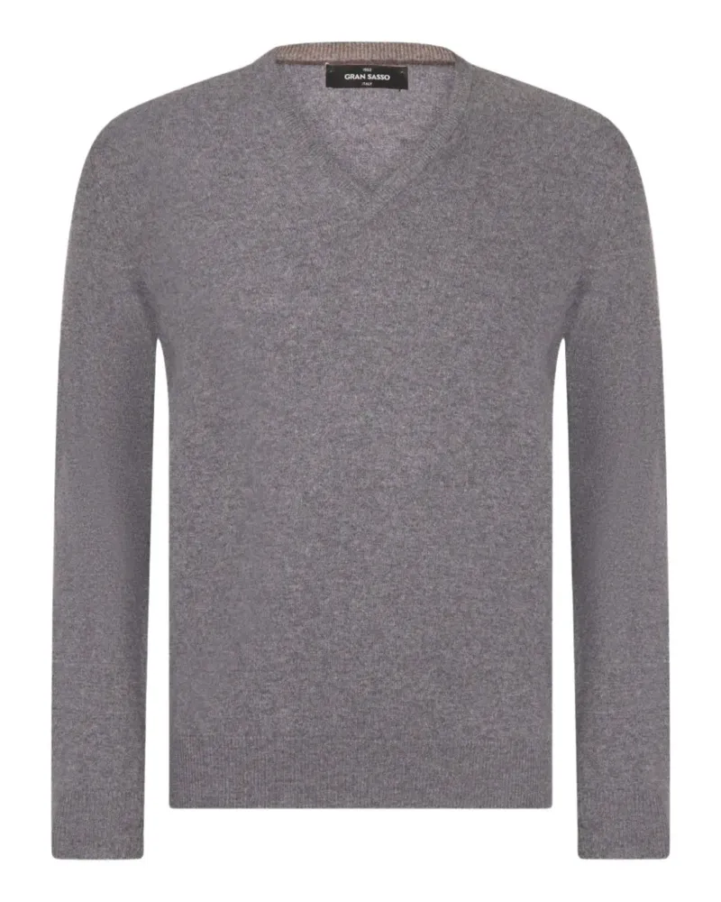 Gran Sasso V-neck cashmere sweater - Grau Grau