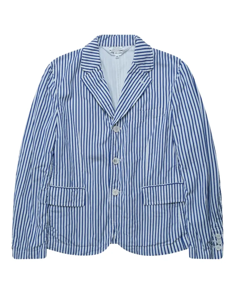 Comme des Garçons striped single-breasted blazer - Blau Blau