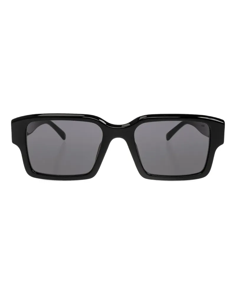 Alexander McQueen Sonnenbrille mit eckigem Gestell - Schwarz Schwarz