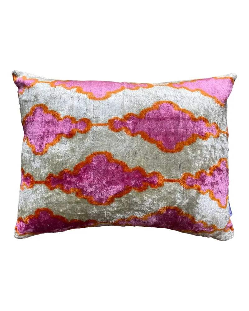 Les-Ottomans sillk patterned cushion (40cm x 50cm) - Nude Nude