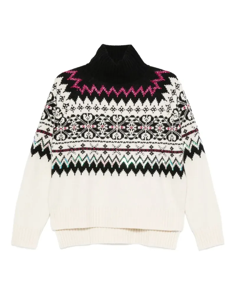 Semicouture Pullover mit Fair-Isle-Muster - Weiß Weiß