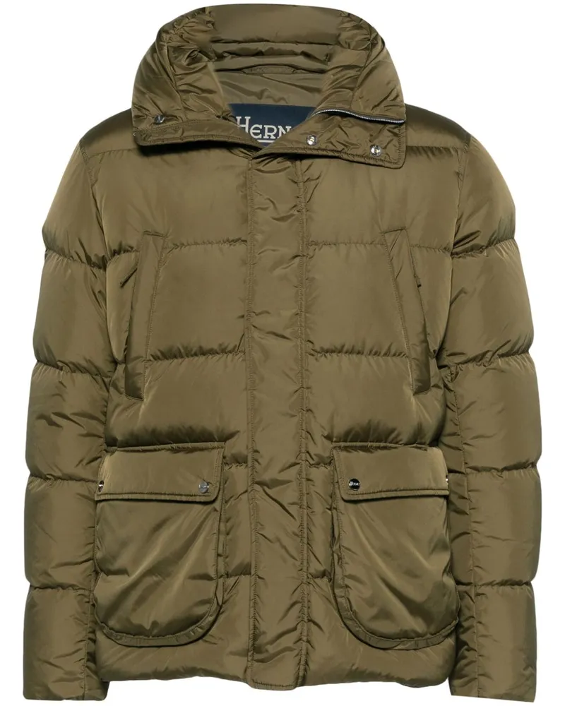 Herno Gefütterte Kapuzenjacke - Grün Grün