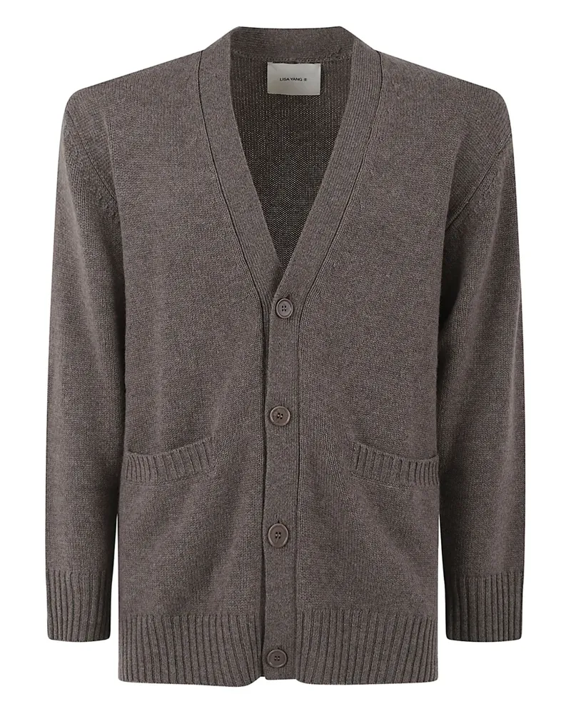 Lisa Yang Geknöpfter Cardigan mit Taschen - Grau Grau