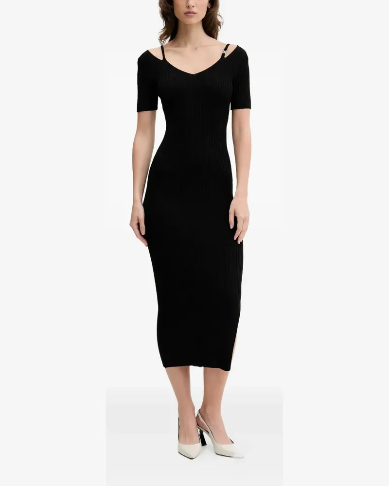 HUGO BOSS Midikleid mit Schleifen - Schwarz Schwarz