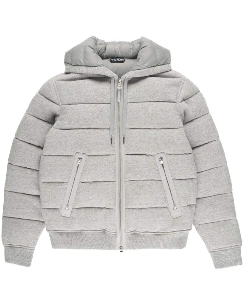Tom Ford Melierte Kapuzenjacke - Grau Grau