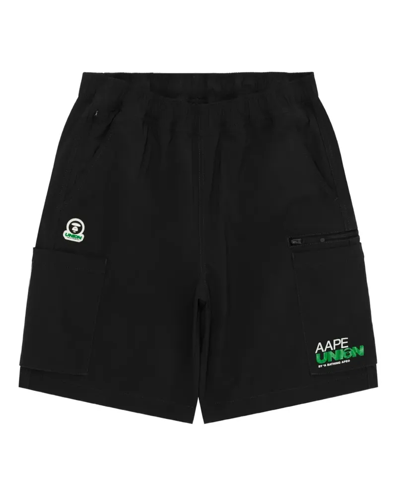 BAPE cargo logo shorts - Schwarz Schwarz