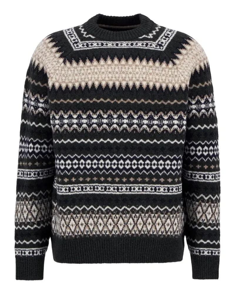 Barbour Hase Pullover mit Norwegermuster - Grün Grün