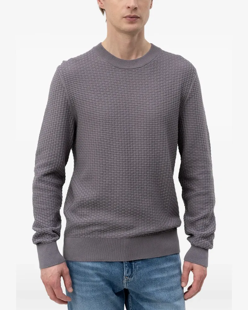 HUGO BOSS basket-weave sweater - Grau Grau