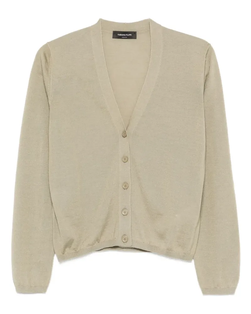 Fabiana Filippi Cardigan mit V-Ausschnitt - Grün Grün