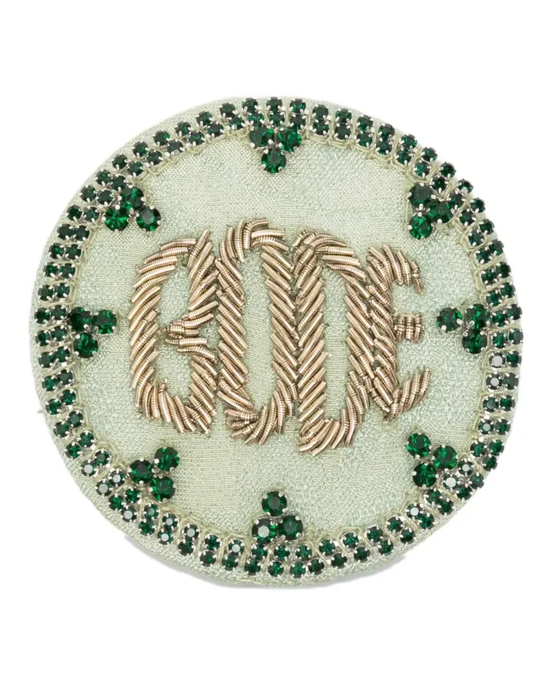 BODE Willow embellished brooch - Grün Grün
