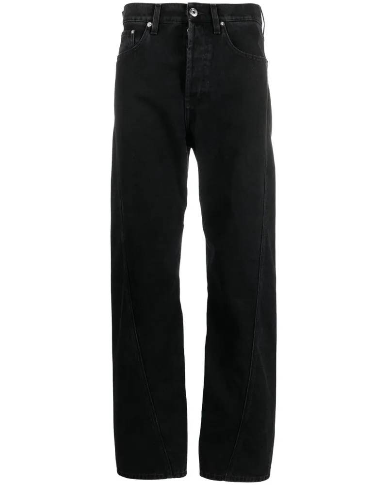 Lanvin Straight-Leg-Jeans mit verdrehter Naht - Schwarz Schwarz