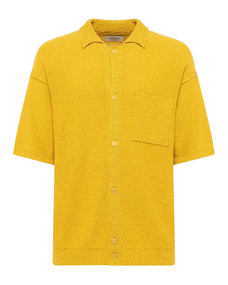 Laneus Gestricktes T-Shirt - Gelb Gelb
