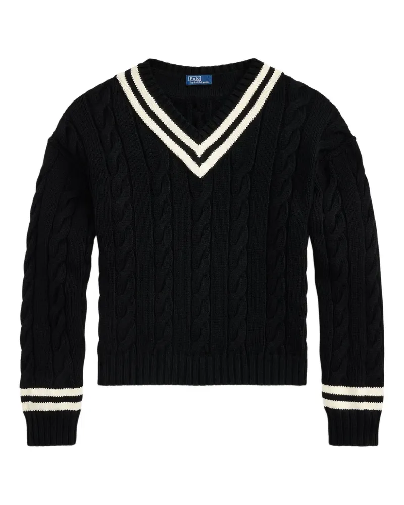 Ralph Lauren Pullover mit Zopfmuster - Schwarz Schwarz