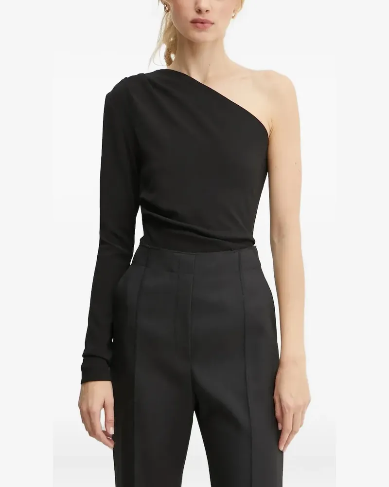 Day Birger et Mikkelsen Asymmetrisches Langarmshirt - Schwarz Schwarz