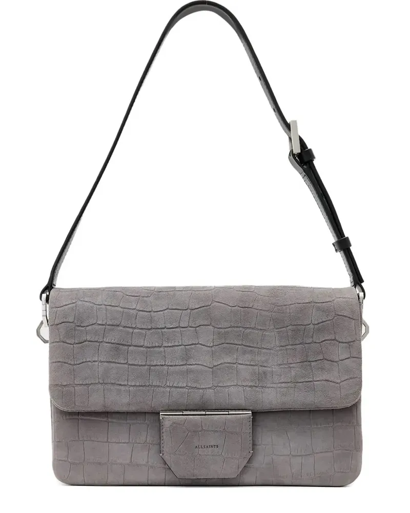 AllSaints Tasche mit Kroko-Prägung - Blau Blau