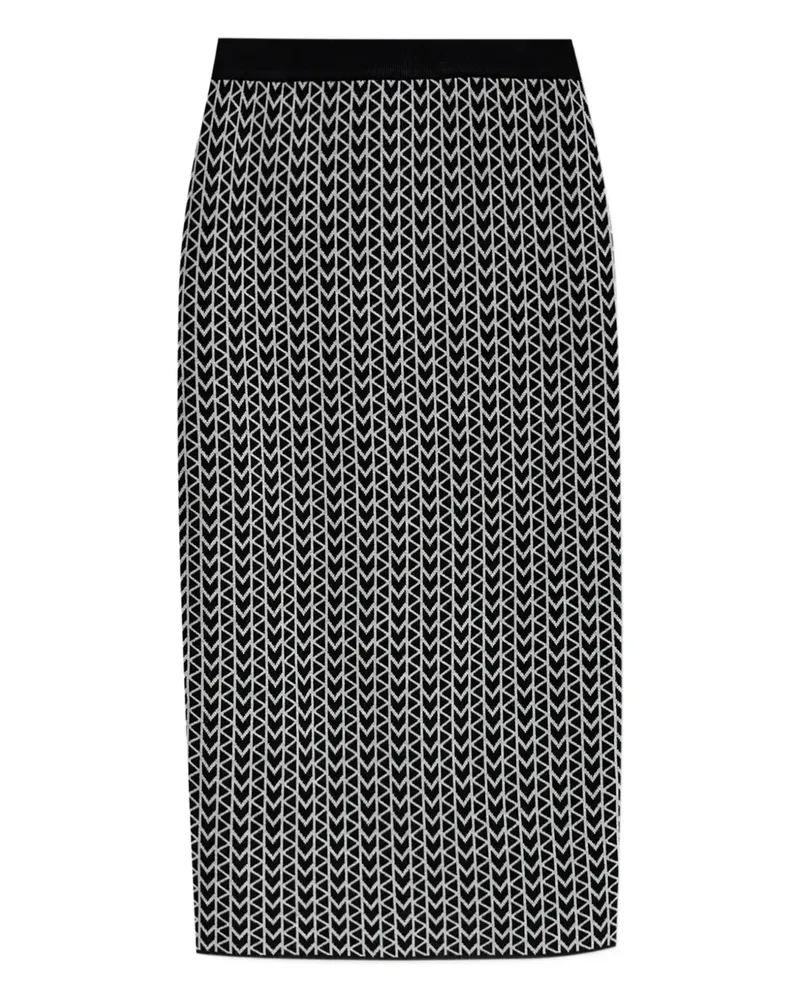 Michael Kors Rock mit Monogrammmuster - Schwarz Schwarz